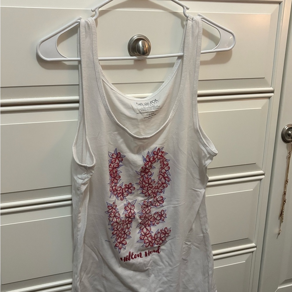 Del Sol Women's White Tank Top